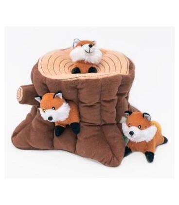 ZippyPaws Burrow Lišky v pařezu