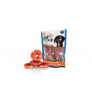 KIDDOG kachní masíčko na buvolím 9 cm kroužku (4 ks/bal.)