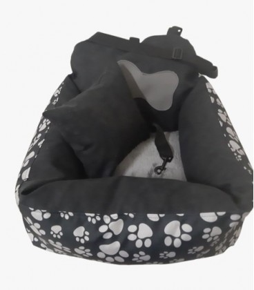 Autosedačka pro psa – OrthoTravel Paws gray