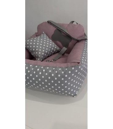 Autosedačka pro psa – OrthoTravel Pink (ortopedický autopelíšek Suny Suny)