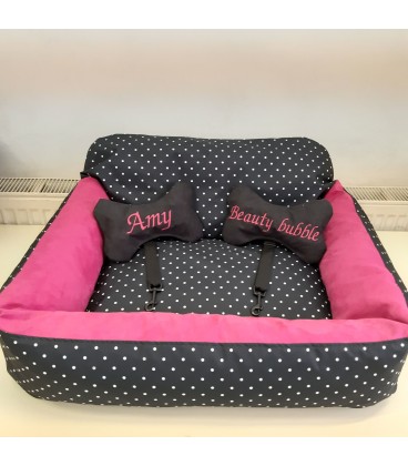 Autosedačka pro psa – OrthoTravel Spot Black (ortopedický autopelíšek)