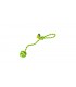 Vrhací lano s míčem HipHop Dog bavlněný 41 cm 85 g limetková, zelená